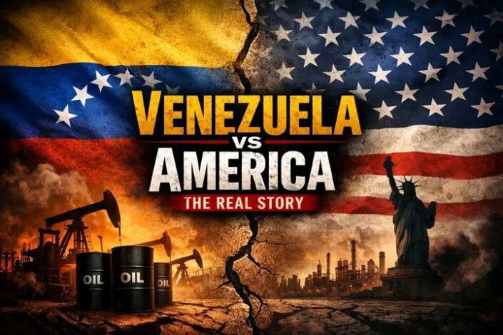 Venezuela vs United States political conflict explained with oil and flags
